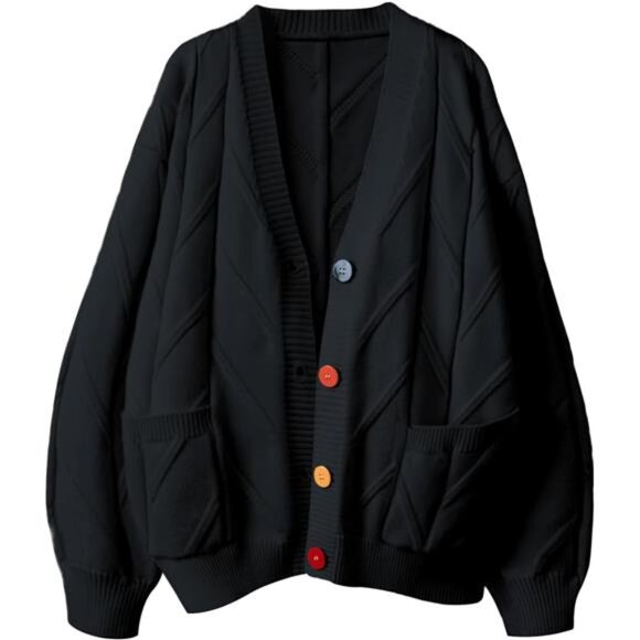 New With Tags Sweaters - Women's Cable Knit Long Sleeve Open Front Cardigan Sheep V-Neck Button Down